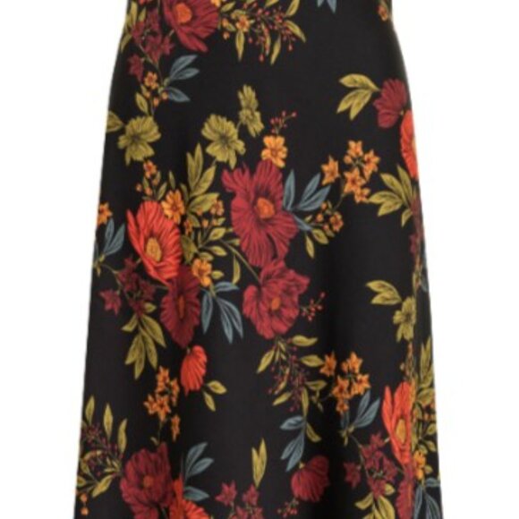 12th Tribe Natalia Black Floral Strapless Maxi Dress NWT Size Medium - Picture 4 of 5